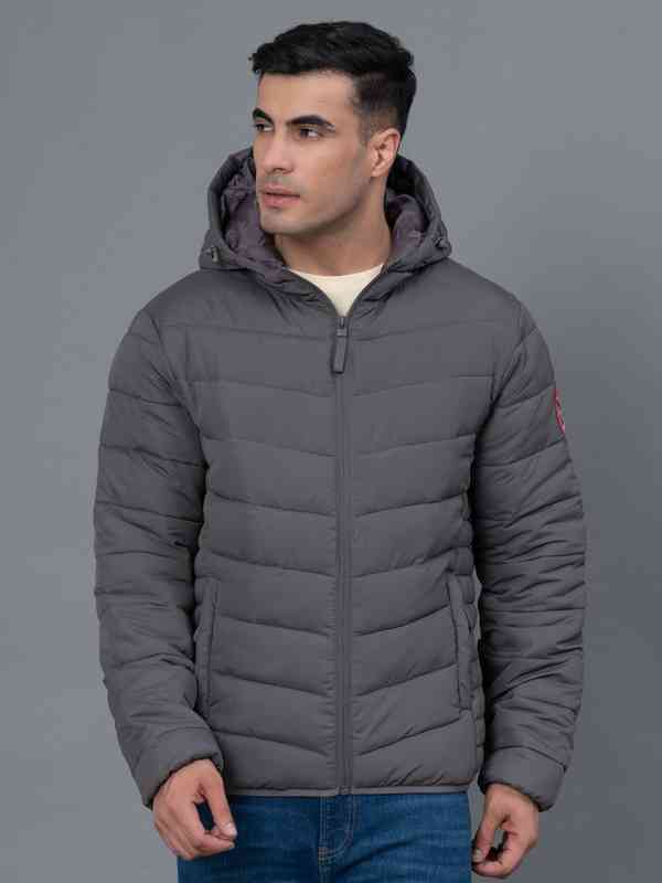MTS CLOTHING ARTICLE#6358 Men Solid Hooded Padded Jacket