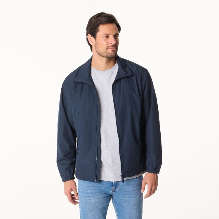 MTS CLOTHING ARTICLE#6338 Men's Wheeler Water Repellent Zip Through Navy